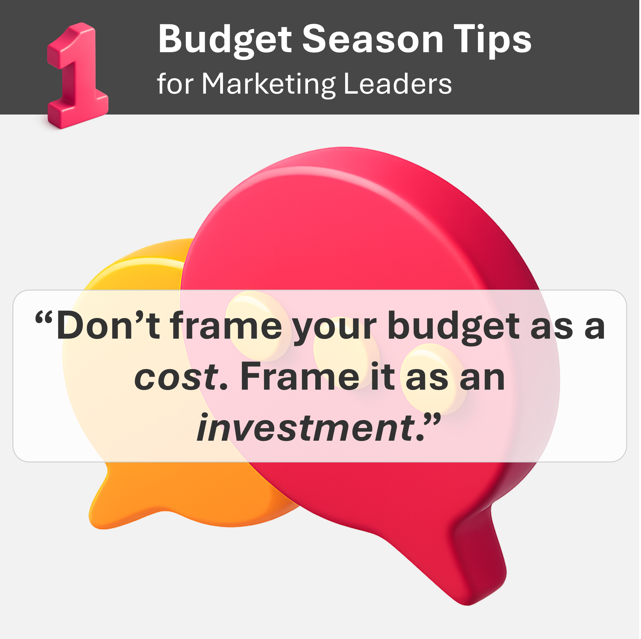 Marketing Budget Planning Tip 1